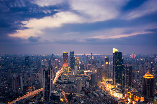 上海徐汇夜景图片素材免费下载