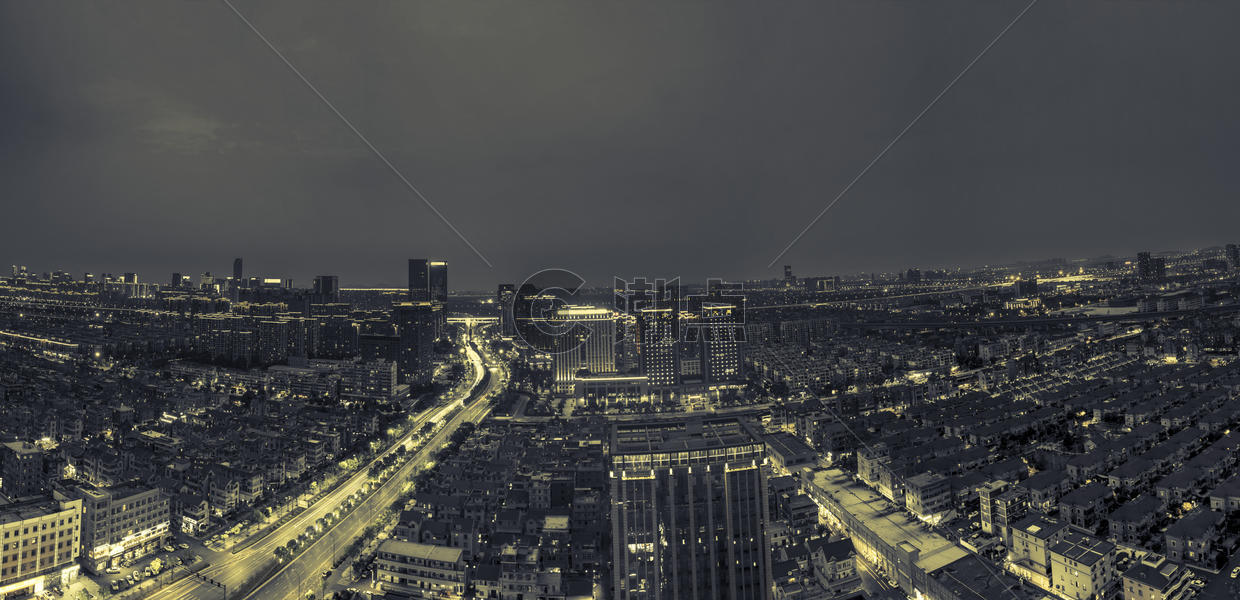钱江新城城市建筑夜景图片素材免费下载