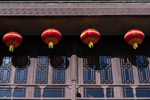 春节古建筑图片素材免费下载