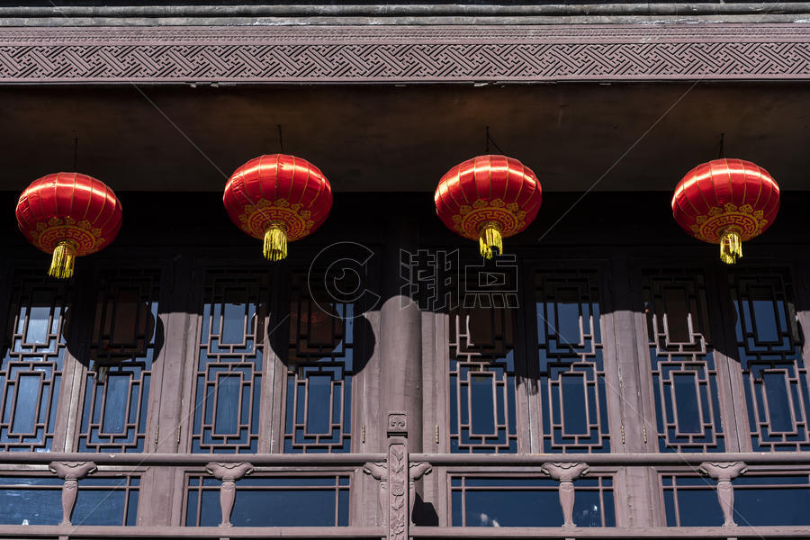 春节古建筑图片素材免费下载