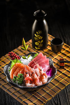 日式料理生鱼片图片素材免费下载