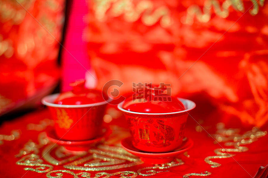中式婚礼茶杯图片素材免费下载