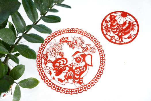 春节新年剪纸窗花图片素材免费下载