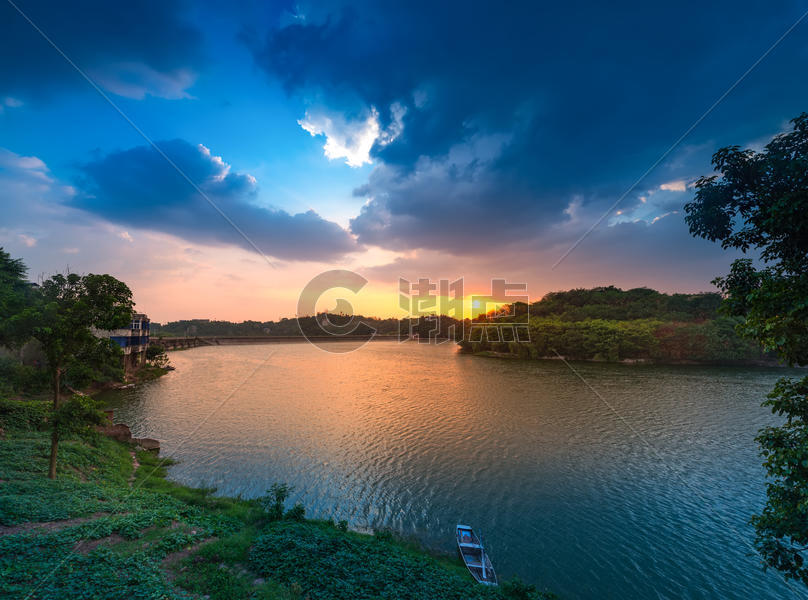 重庆龙湖夕阳图片素材免费下载