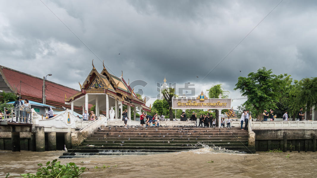泰国湄南河码头图片素材免费下载
