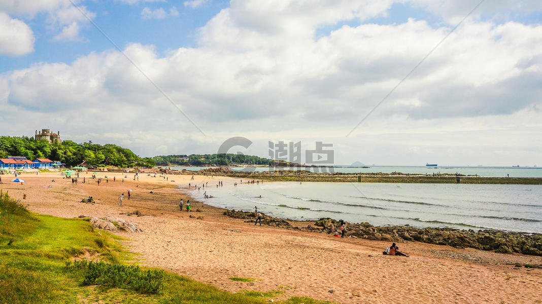 山东青岛海滨沙滩图片素材免费下载
