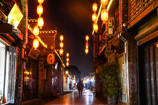 扬州东关街夜景图片素材免费下载