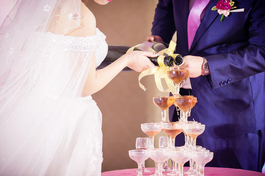 婚礼香槟塔图片素材免费下载