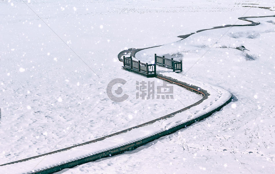 美丽的坝上雪地雪景图片素材免费下载