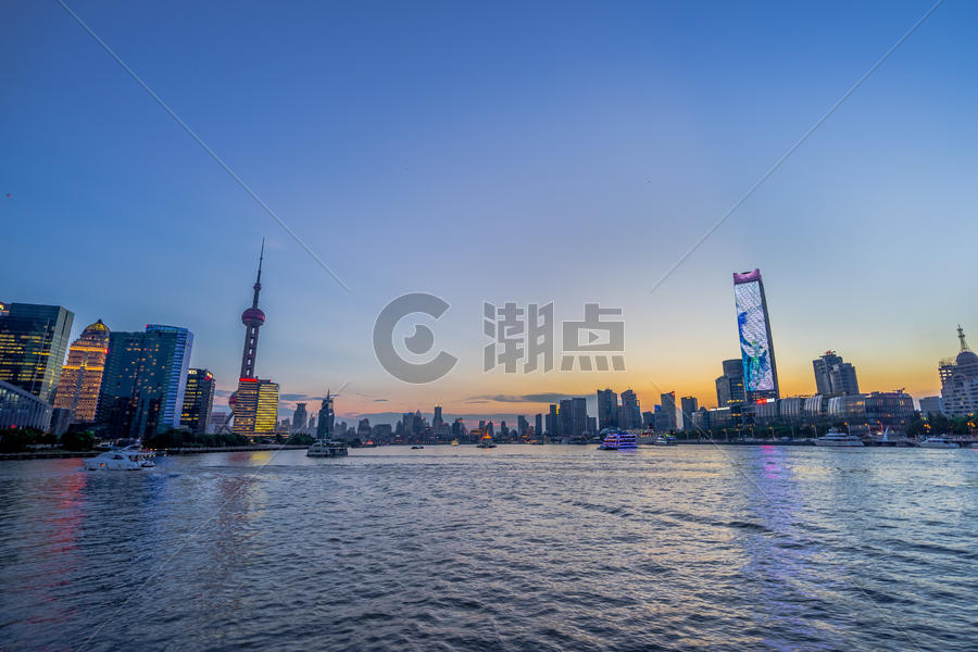 上海外滩落日图片素材免费下载