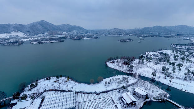 湘湖雪景图片素材免费下载