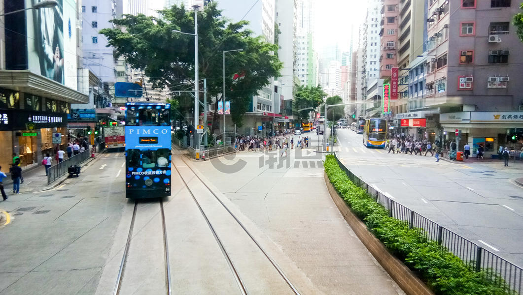 城市交通有轨电车叮叮车香港图片素材免费下载