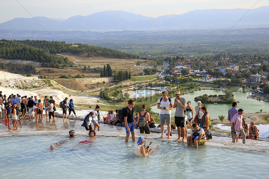 土耳其棉花堡天然温泉图片素材免费下载
