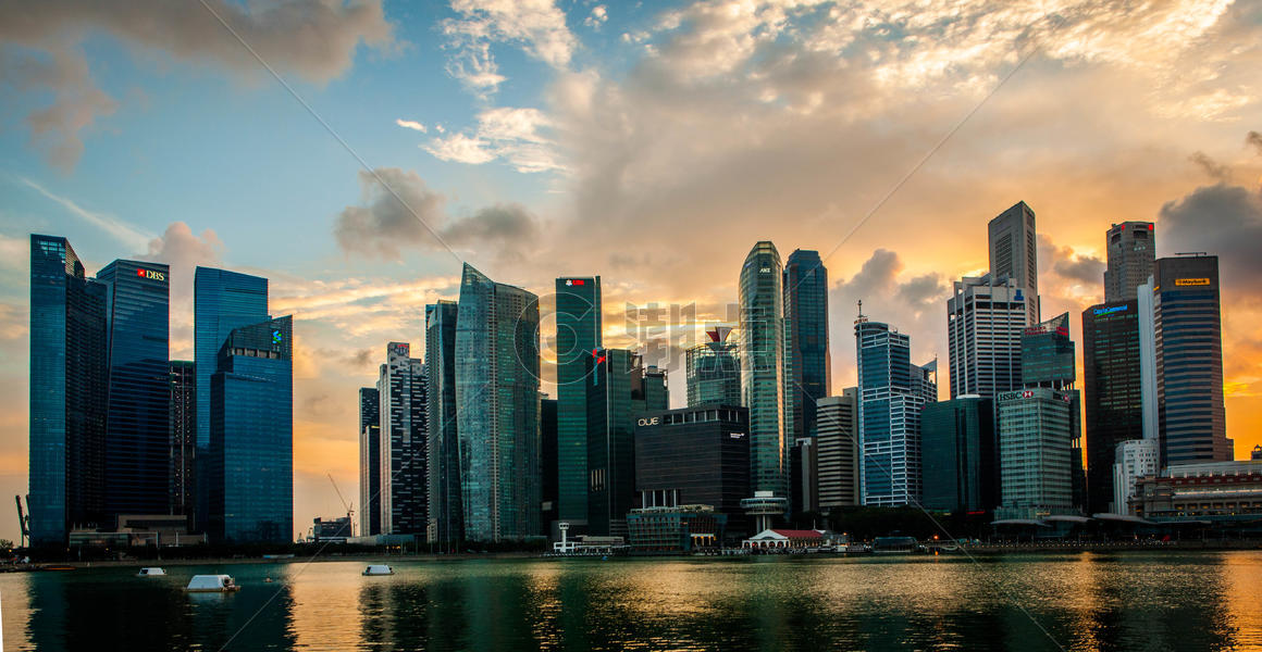 新加坡城市夕阳图片素材免费下载