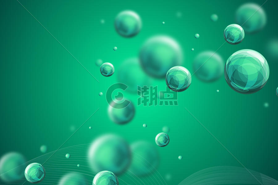 科技分子绿色背景图片素材免费下载