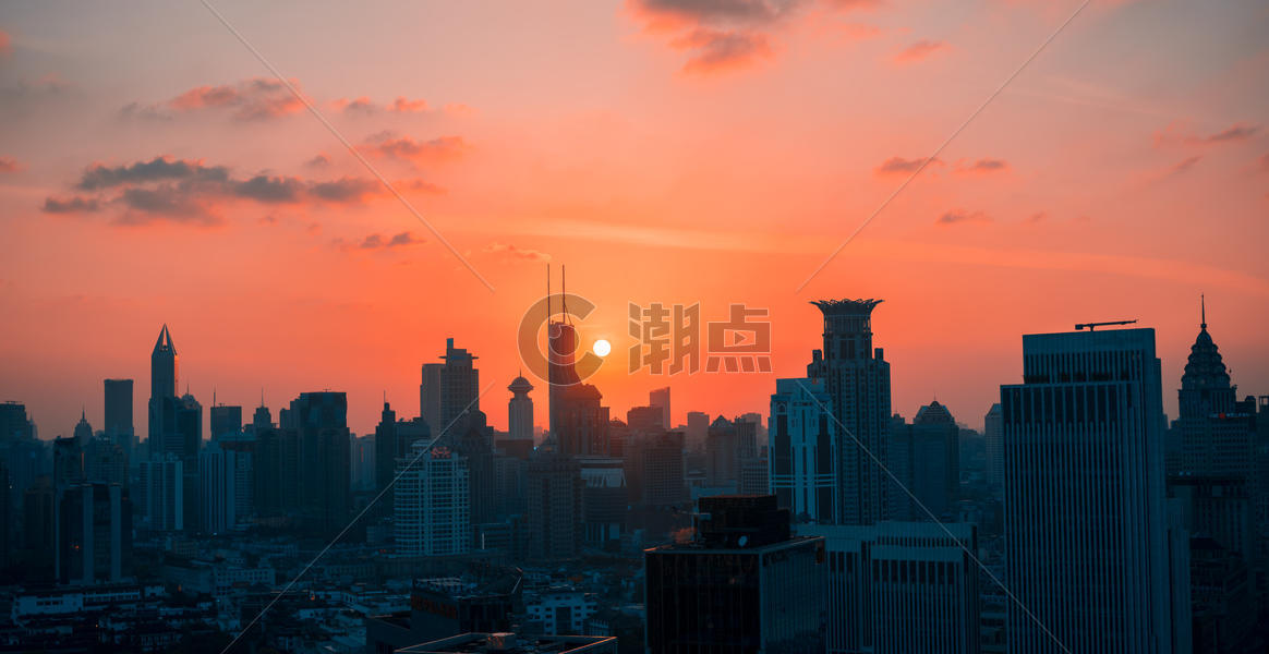 上海外滩城市日落图片素材免费下载