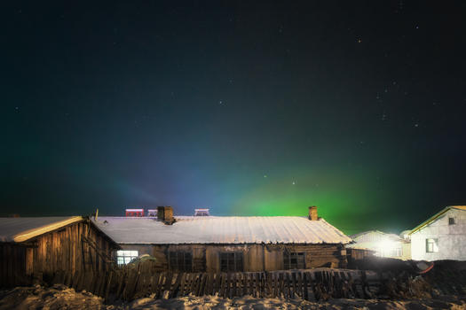 北极村的夜空图片素材免费下载