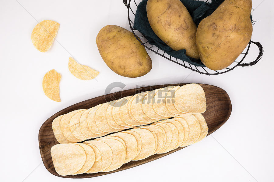 美味好吃的薯片土豆马铃薯图片素材免费下载