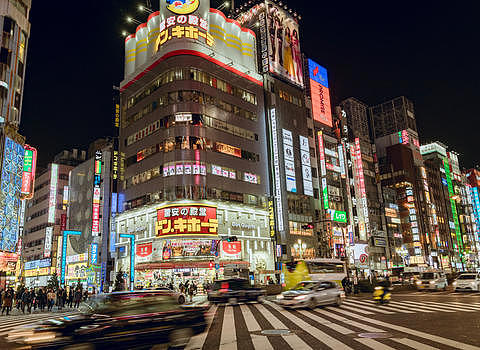 东京新宿夜景图片素材免费下载