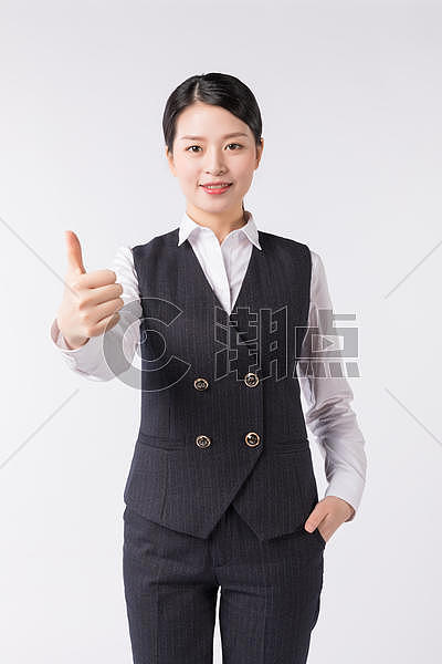 商务女性点赞竖大拇指手势图片素材免费下载