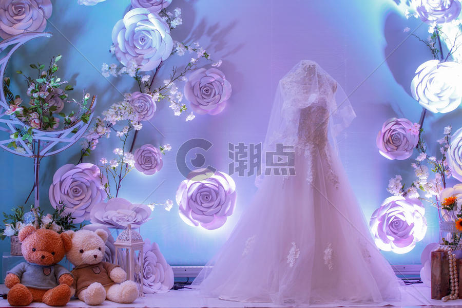 新娘婚纱礼服背景图片素材免费下载