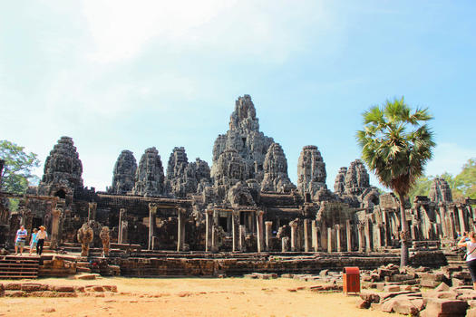 柬埔寨吴哥窟巴戎寺图片素材免费下载