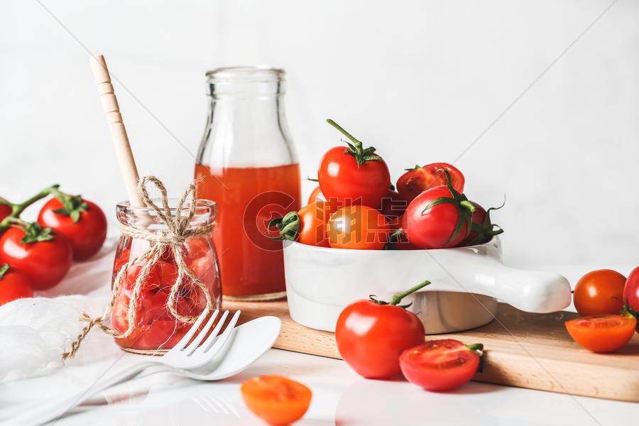 有机连枝番茄千禧番茄小西红柿图片素材免费下载