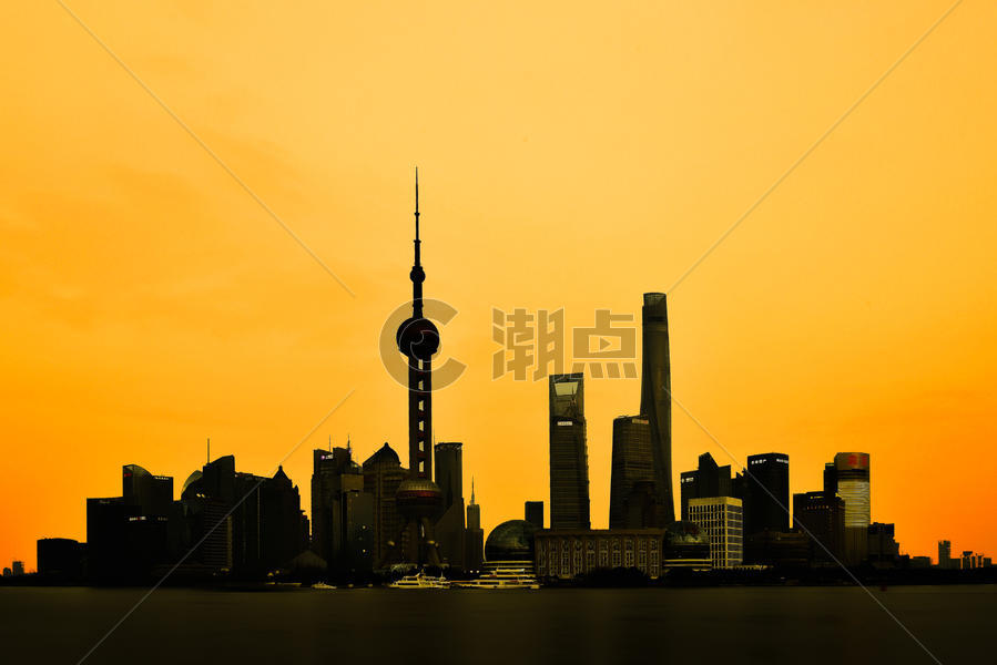 上海城市日出美景图片素材免费下载