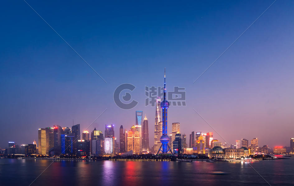 上海东方明珠城市建筑夜景图片素材免费下载