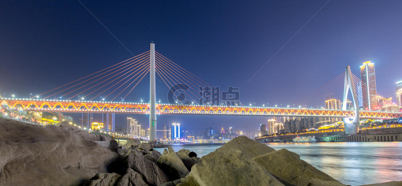 重庆东水门大桥夜景图片素材免费下载