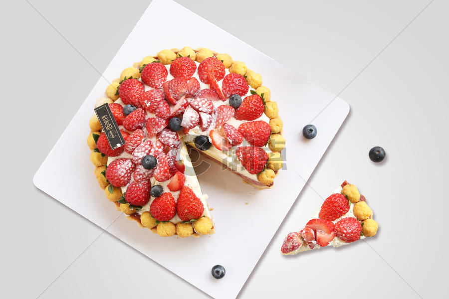 新鲜草莓巧克力裸蛋糕图片素材免费下载