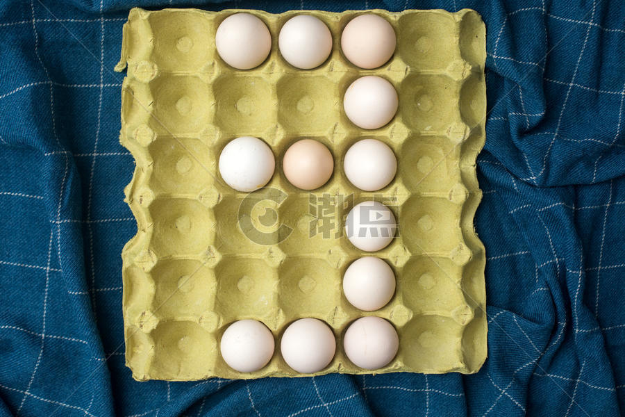 鸡蛋排列成数字图片素材免费下载