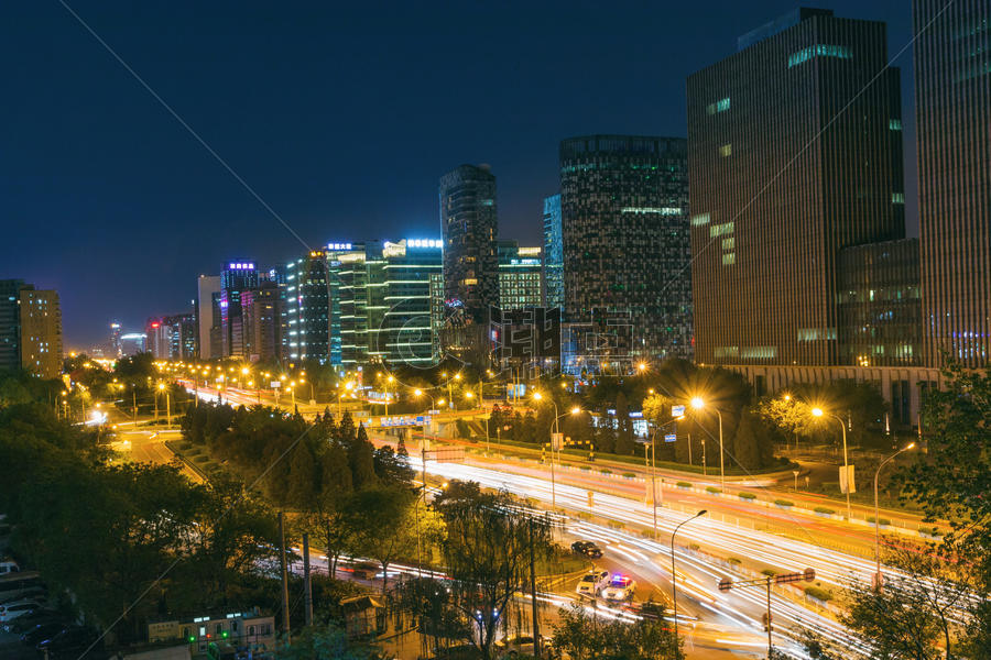 北京二环路夜景图片素材免费下载