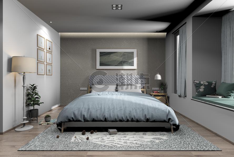 家居卧室效果图图片素材免费下载