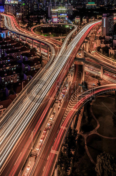 上海城市交通高架桥图片素材免费下载