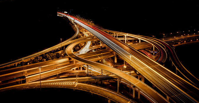 具有科幻感的上海高架桥图片素材免费下载