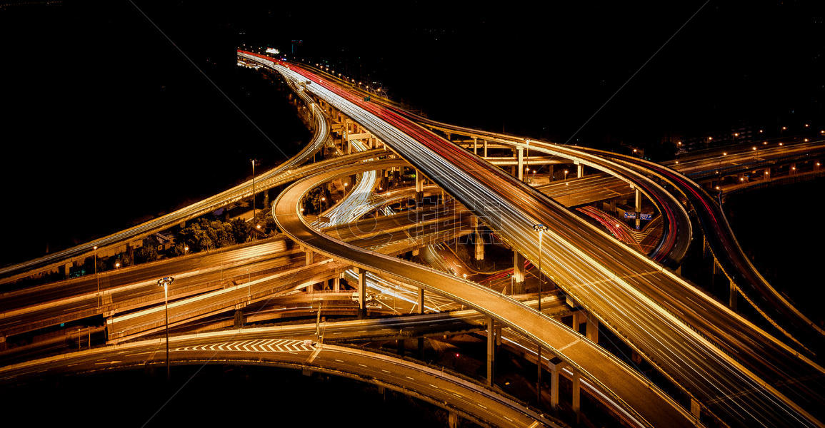 具有科幻感的上海高架桥图片素材免费下载