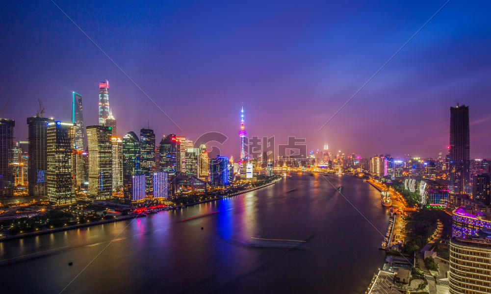 上海北外滩夜景风光图片素材免费下载