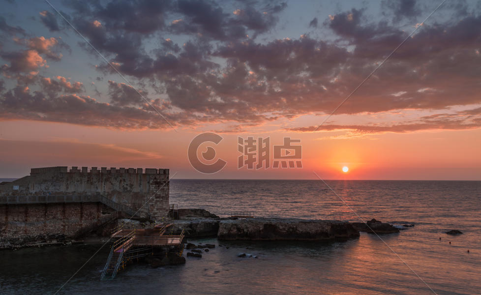 地中海上的日出图片素材免费下载