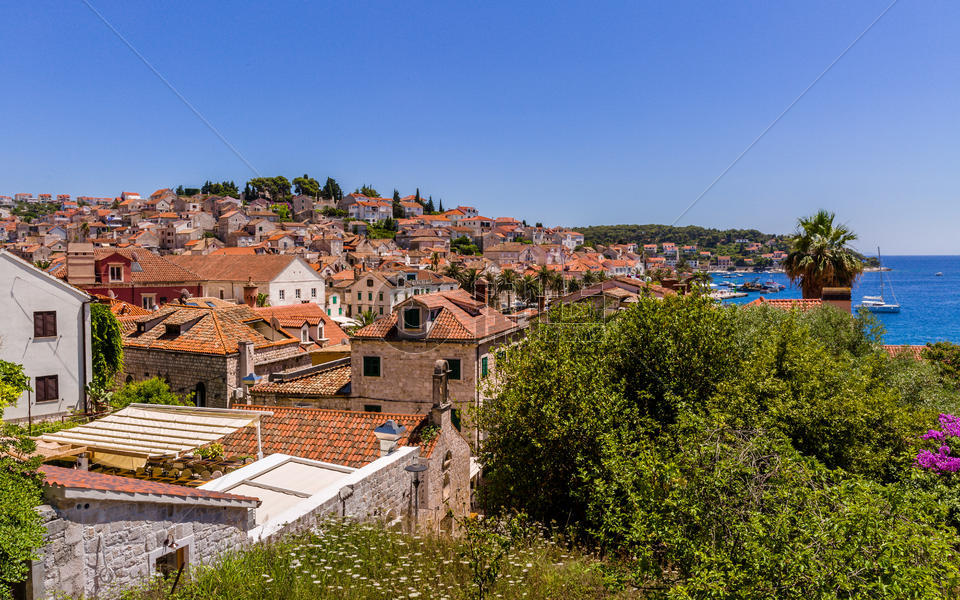 克罗地亚著名旅游胜地赫瓦尔岛图片素材免费下载
