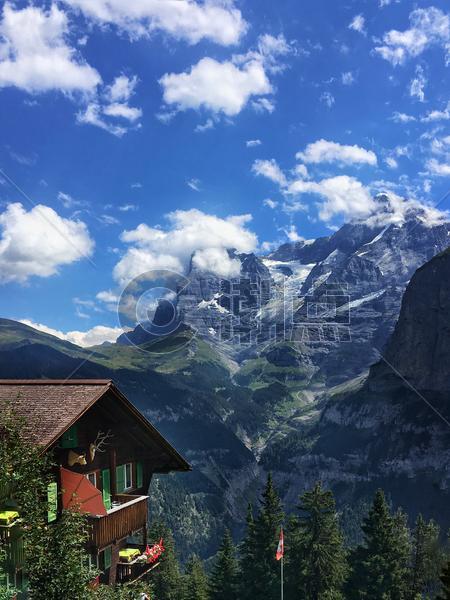 瑞士阿尔卑斯山风光图片素材免费下载