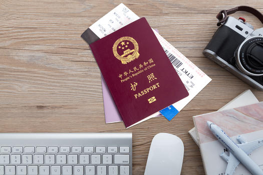 护照飞机票背景图片素材免费下载