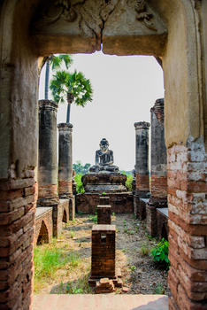 缅甸佛教建筑遗址图片素材免费下载