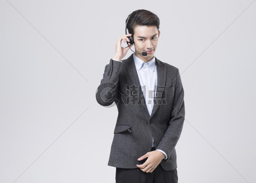 职业男性电话客服图片素材免费下载