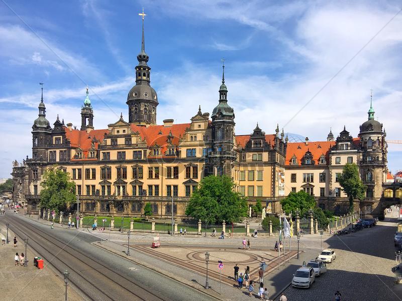 德国旅游名城德累斯顿建筑风光图片素材免费下载
