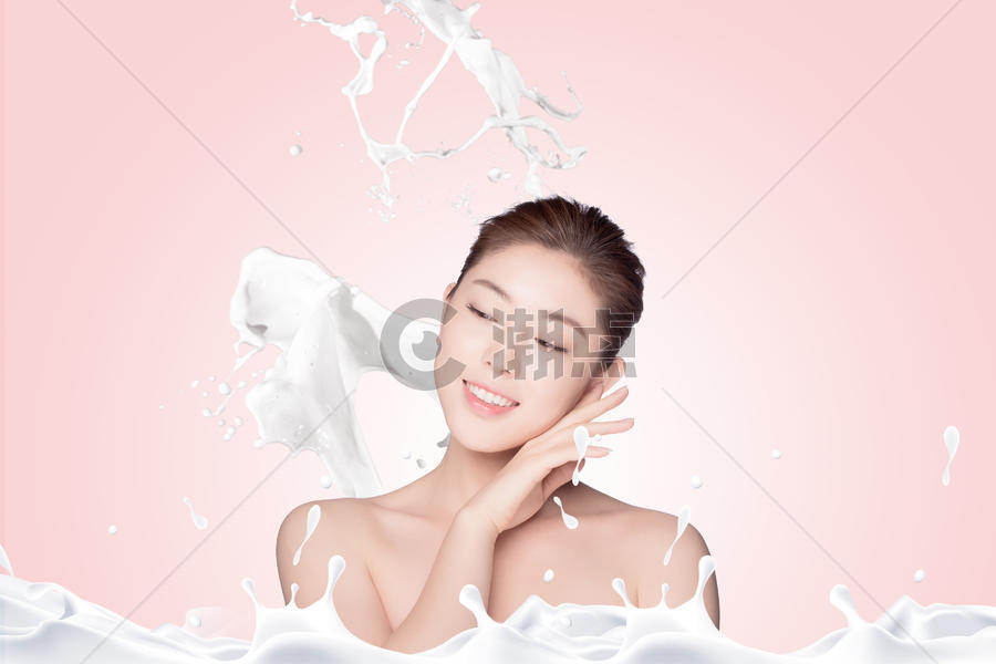 牛奶沐浴美白背景图片素材免费下载
