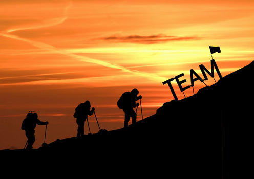 爬山登山团队图片素材免费下载