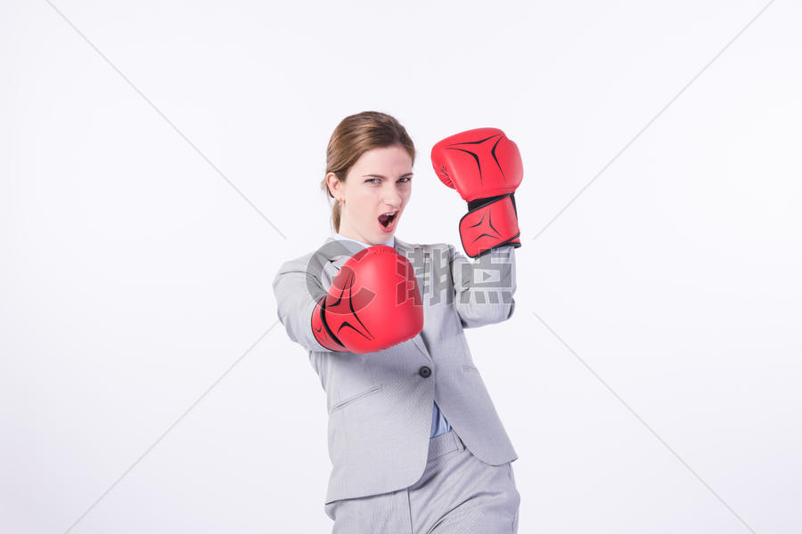 外国商务女性拳击图片素材免费下载