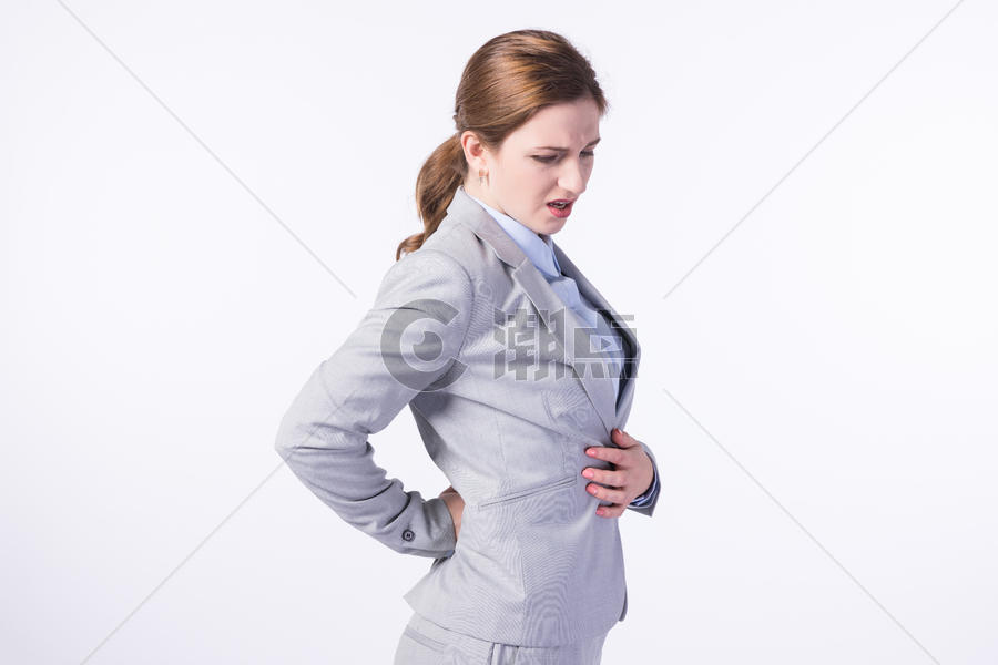外国商务女性腰痛图片素材免费下载