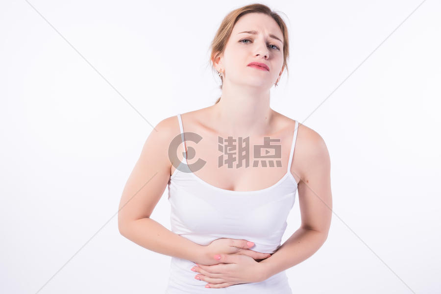 外国女性生病身体疼痛图片素材免费下载